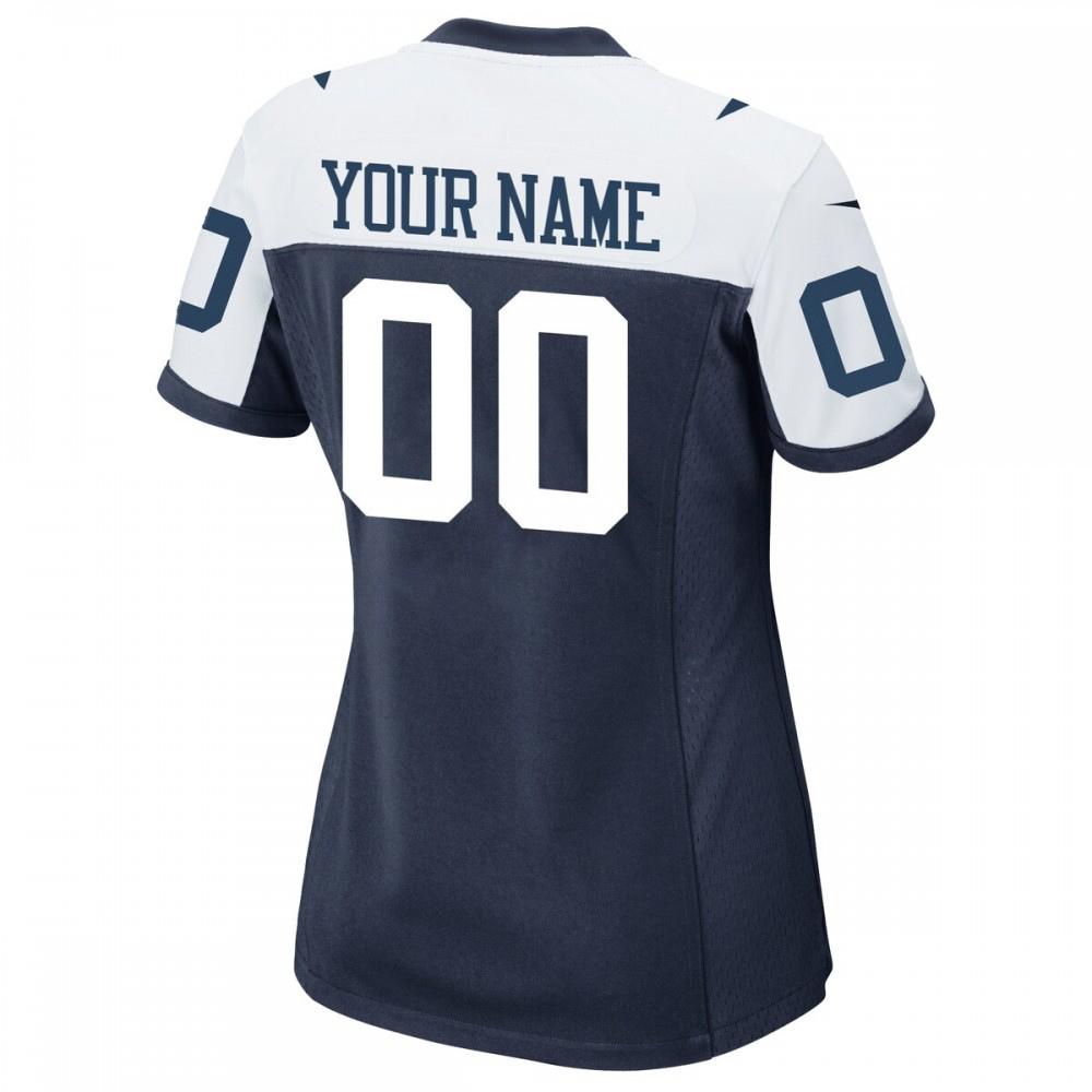 Dallas Cowboys Nike Women's Alternate Custom Game Jersey - Navy-Profan Arena